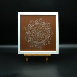 mes créations de gravure sur des cadres photos en verre avec motif mandala 1-1 pour ce modèle